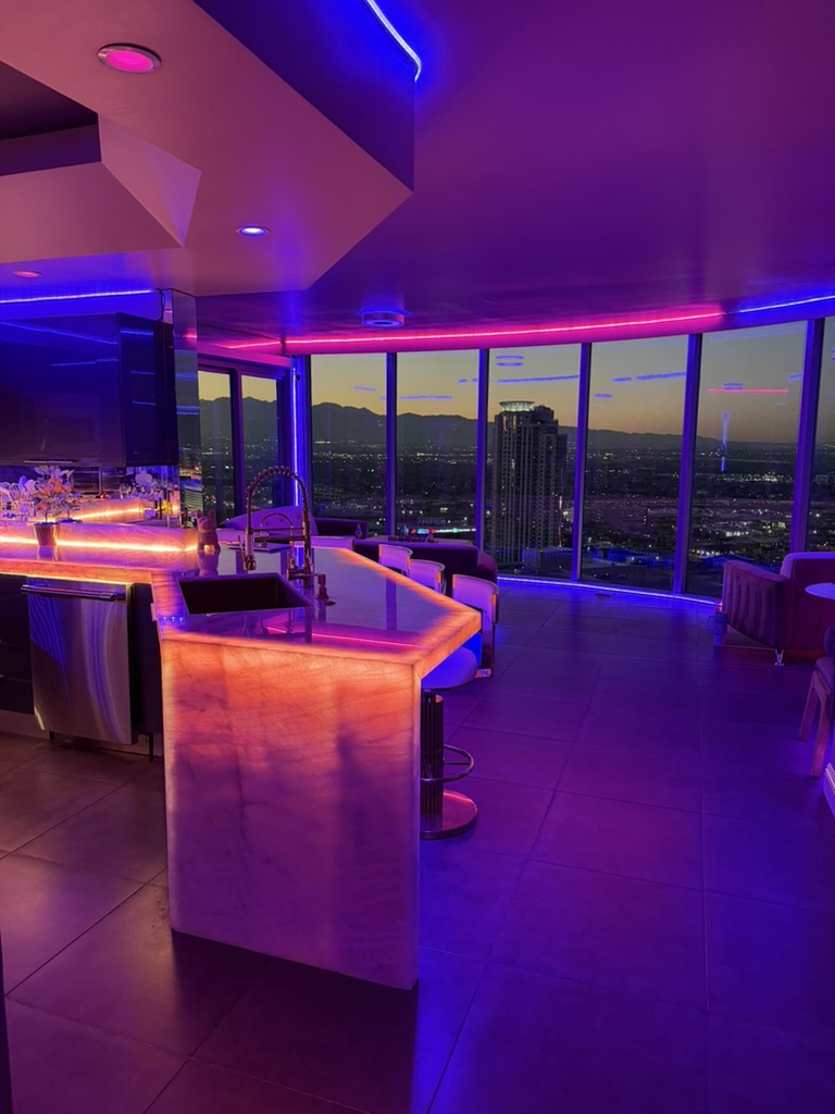 Jeremy Sigal's kitchen overlooking Las Vegas